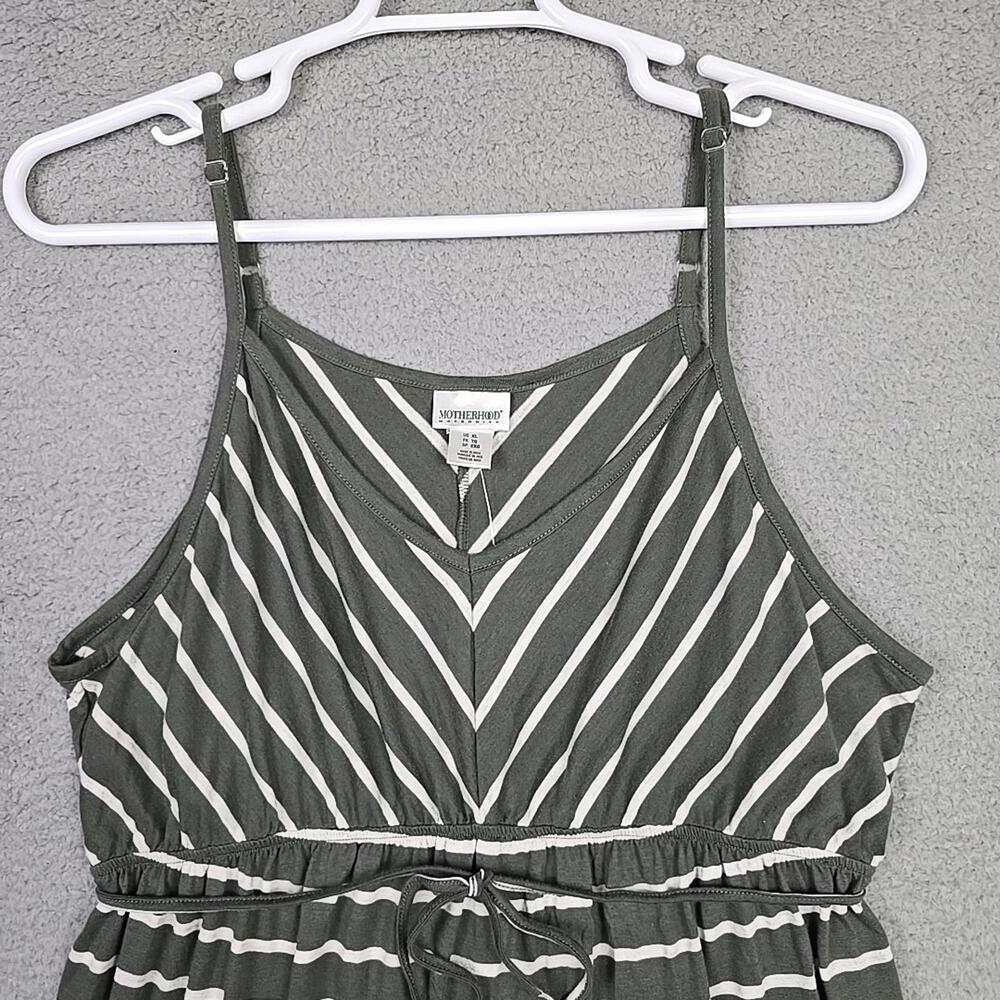 Motherhood MaternityStriped Grey Stripe Dress Size XL Sleevless - Picture 4 of 9